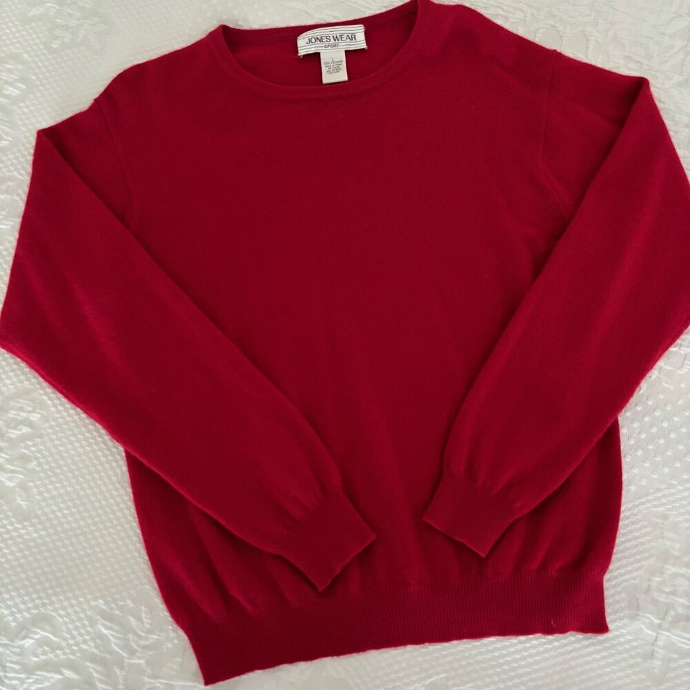 Jones Wear Sport Cashmere red sweater Size Misses Large